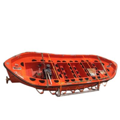 China Lightweight Used Fiber Reinforced Plastic Open Type Lifeboat With Davit For Sale for sale