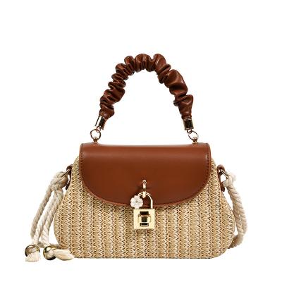 China Wholesale 2022 Summer Purse Bohemian Handbags Woven Straw Beach Bags Designer Wicker Rattan Clutch Bag for sale