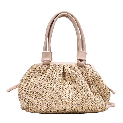 China 2020 New Fashion Custom Weave Knitted Cross - Body Shoulder Straw Bags Tote Summer Beach Handbag Beach Bags for sale