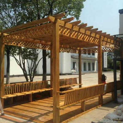 China 2020 low price wood pergola cover pergola roofing materials outdoor patio carbonized mini house easy assemble kiosk for sale