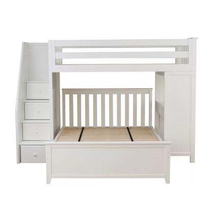 中国 Staircase Combo Wooden Kids Bunk Bed with Desk and Storage Drawers 販売のため