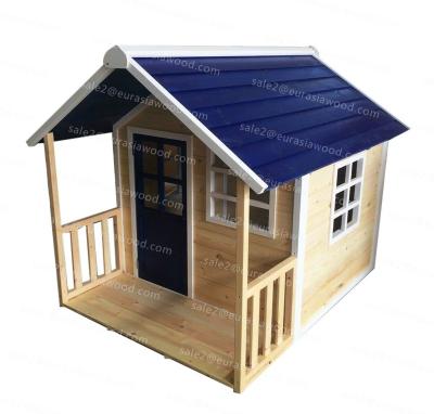 中国 OY-488 Kids Outdoor Playhouse L1400xW1720XH1360 mm Russian Pine Wood 販売のため