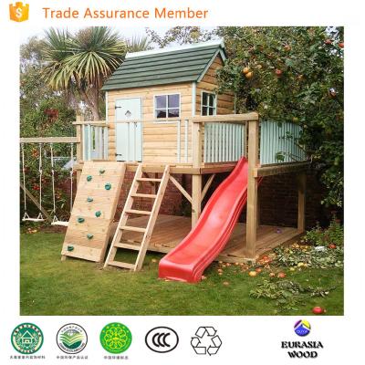 中国 2017 best quality kids cubby house wooden playhouse outdoor playhouse promotion 販売のため