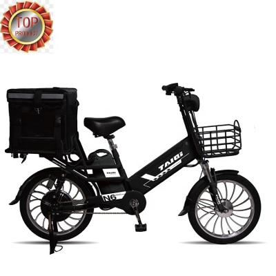 China TAIQI Carbon Steel 20 Inch 48v 350w Double Motor 48v12ah Carbon Steel Frame Electric Bike Lithium Battery Brushless Delivery for sale