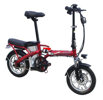 China Brushless MINI Carbon Steel Battery Foldable Electric Bike 240 Watts With 48V 10-15Ah Lithium for sale