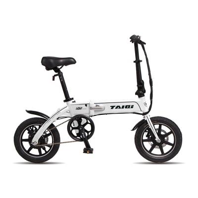 China MINI TYPE TAIQI DIDI adults electric scooters 14 inch tire lithium battery folding electric bicycle for sale