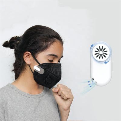 China Portable Mini Electric Lightweight Air Mascara Fan Air Circulation Removable Masking Outdoor Fan For Face Masked Cover for sale