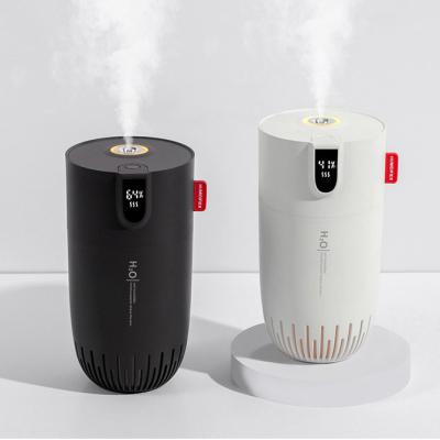 China 450ml Car Air Ultrasonic Humidifier Water Diffuser 2000mAh Mist Maker Atmosphere Light Wireless Desktop Rechargeable Sprayer for sale