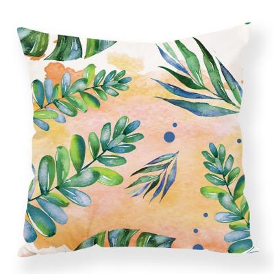 China Fire Retardant Comfortable Tropical Pillow Cover Cushion Case ,Cushion Covers Green Plant Sofa Car Home Decor/ for sale