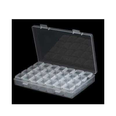 China Clear Plastic Flip China Manufacturer Wholesale Customized Rectangle Flip 28 Compartment Box for sale