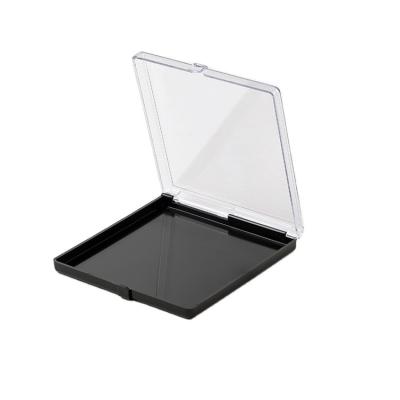 China Customized GPPS Clear Customized Flip Box Plastic Transparent And Black Wholesale Flip Box for sale