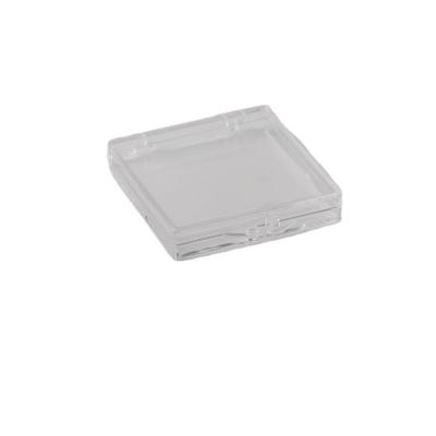 China Custom Flip Wholesale GPPS Small Size 51*51*7 Clear Plastic Display Box Plastic Boxes for sale