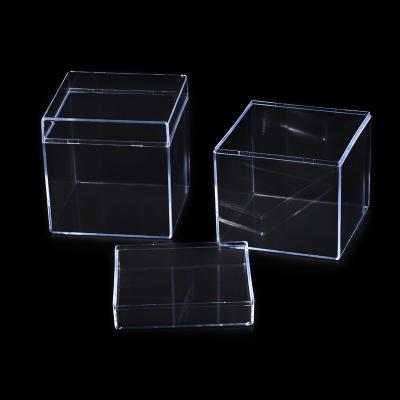 China Heaven and earth cover square transparent box plastic packing case wholesale for sale