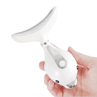 China Rechargeable Color Neck Wrinkle Remover USB Face Dolphin Massager Beauty Instrument Small Lightweight Neck Massager for sale