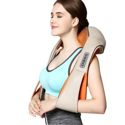 China OEM Fuan Meiyang Belt Cervical Shawl Electric Heating Shoulder Back Neck Massager Portable Shiatsu Exercises Massage Pillow for sale