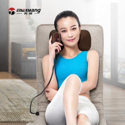 China Wholesale Electric Massage Mattress Fuan Meiyang Full Body Heating Vibration Massage Mattress Portable Massager Bed Kneading Cushion With Pillow for sale