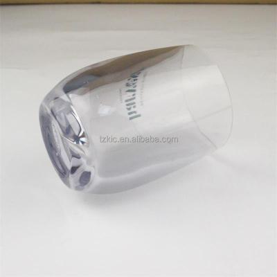 China Thickened heavy bottom base plastic wine glasses for sale