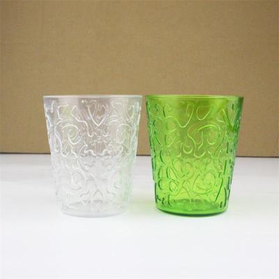 China Embossed 12-Ounce Emboss Glass Tumblers for sale