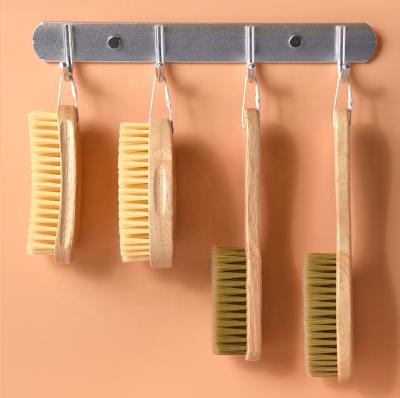 China Sustainable Natural Wooden Kitchen Veggie and Fruit Cleaning Scrubber Set for sale