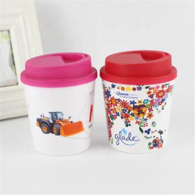 China Single Wall Reusable Plastic Small Cup Coffee Milk Tea Beverage Cup Single Wall Moving Tumbler With Lid for sale