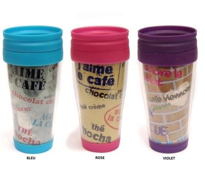 China Sustainable Personalized Double Wall Cup With Screw Llid for sale