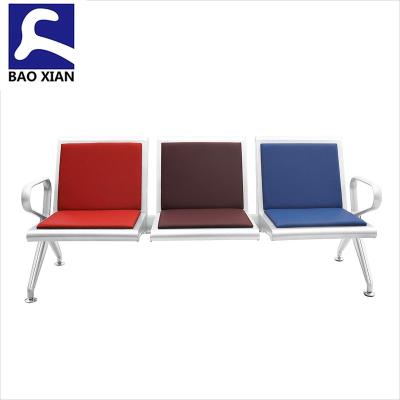 China Modern Wholesale High Quality Hospital 3 Cushion PVC 4 5 Seater Public Infusion Waiting Chairs for sale