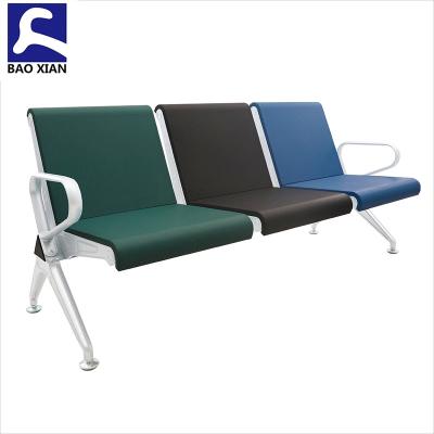 China Modern Hot Selling PU Polyurethane Cushion 3 Seats Airport High Quality Waiting Chair for sale