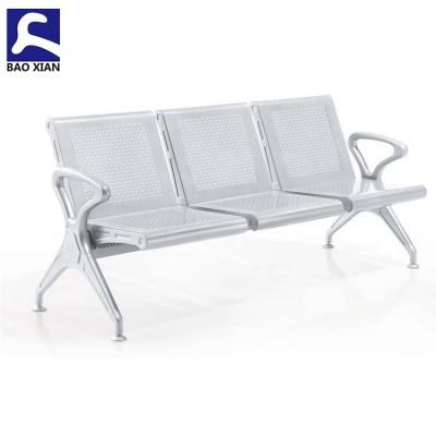 China Modern Hot Sale 1750*680*770mm Iron Painting 3 Seater PU Desk Reception Airport Waiting Chairs for sale