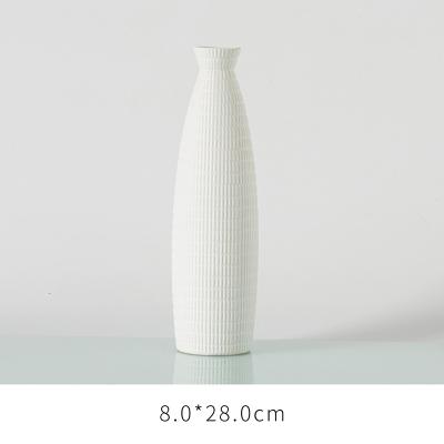 China Rough flower arrangement decoration in matte Japanese ceramic zen pottery ware Nordic simple traditional white vases for sale