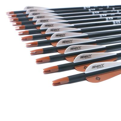 China Hunting Customized Wholesale Archery Spine 500 Carbon Arrow Practice Hunting Arrows With Removable Heads For Compound And Recurve Bow for sale