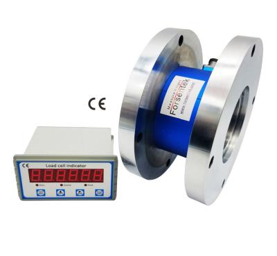 China Hollow Flange Type Reaction Torque Meter Through Hole Torque Transducer for sale