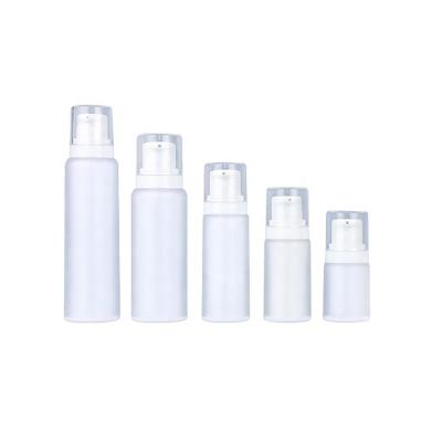 China 30ml 40ml 50ml 100ml 120ml Cosmetic Lavender Double Layer Textured Plastic Acrylic Lotion Bottle for sale