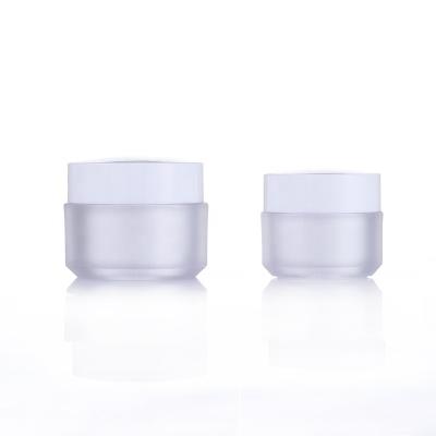 China 30g 50g Lavender Color Cosmetic Container High Quality Double Layer Acrylic Lotion Serum Jar for sale