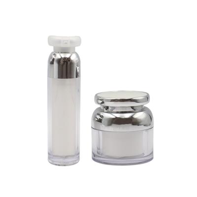 China Hot Sale Personal Care Cream Plastic Airless Jar Bottle Acrylic Bottle And Jar Set for sale