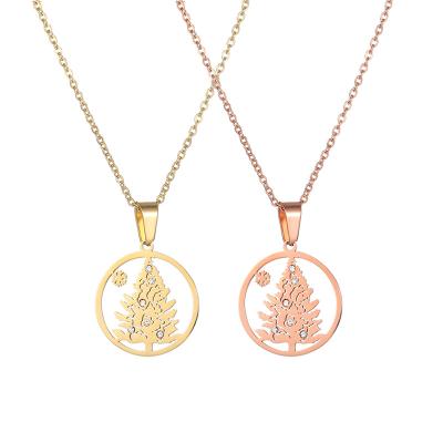 China New FASHIONABLE Rose Gold Chain Kids Wish Wedding Christmas Tree Necklace for sale