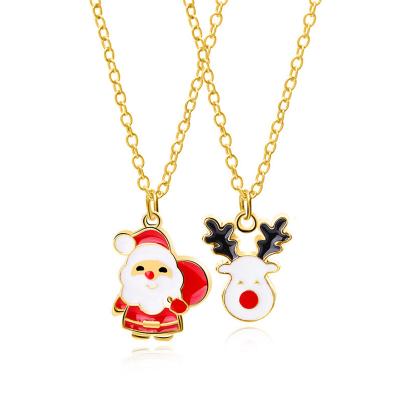 China New TRENDY Christmas series tree necklace Christmas kids luminous jewelry set necklace 2021 hot fashion alloy charm trendy necklaces for sale