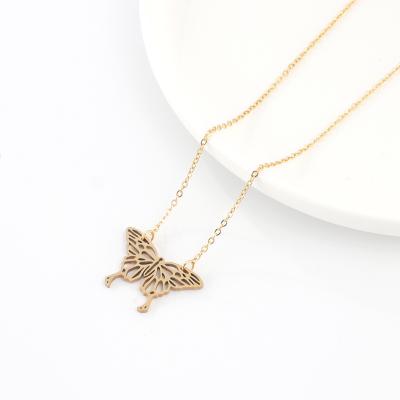 China New FASHIONABLE Stainless Steel Butterfly Women Long Chain Necklace for sale