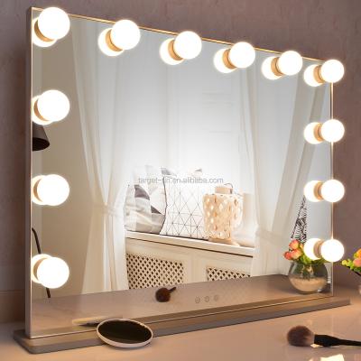 China Beautme Espejo Lighted Mirror Wall Dressing USB Salon Hollywood Vanity Makeup Fill Mirror With Led Lights for sale