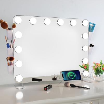 China New Design Adjustable Wooden Dressing Table Modern Vanity Desk (Other) Model With White Mirror And Stool Tocador De Maquillaje Bags LED Light OEM for sale