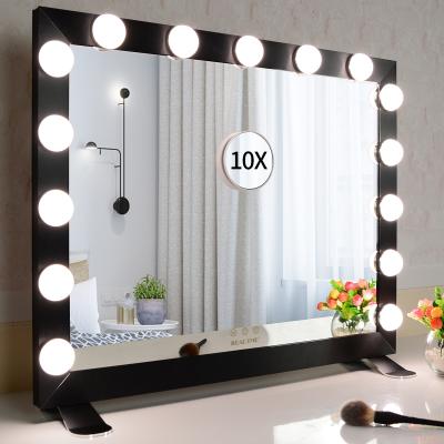 China Lighted Led Touch Screen Hollywood Vanity Table Makeup Mirror With Lights for sale