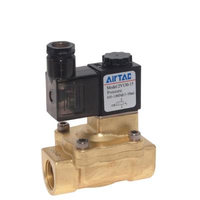 China Genuine Airtac Pneumatic Control Solenoid Valve 2V025-06 08 2V130-08 10 2V 250-20 25 Direct Acting Solenoid Control Airtac Solenoid Valve for sale