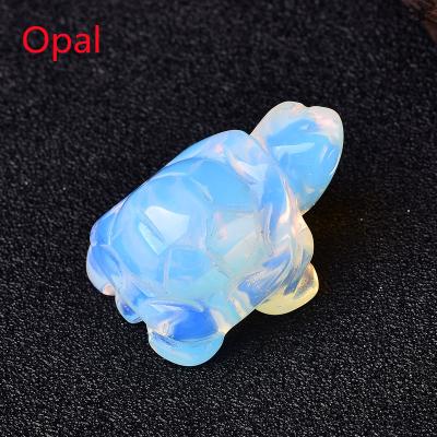 China China Wholesale Hand Cut Natural Crystal Opal Tortoise Animals Healing Stone for Home Decoration for sale