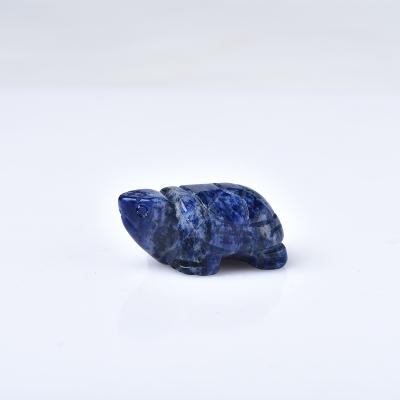 China Globe Hand Cut Crystal Sodalite Tortoise Healing Energy Natural Mineral Stone For Home Decoration Crafts for sale