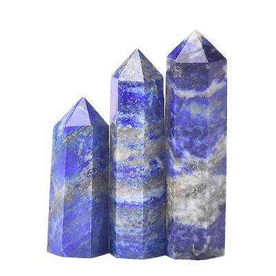 China China Wholesale Bulk Natural Crystal Point Lapis Lazuli Meditation Healing Stones Tower For Home Decoration for sale