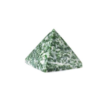 China China Wholesale Natural Quartz Tower Meditation Ornaments The Qinghai Jade Pyramid Healing Stones Natural for sale