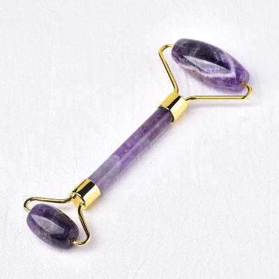 China Anti Aging Skin Care Jade Roller Facial Massager Roller Crystal Gua Sha Board Natural Crystal Amethyst Facial China Machine Lift Bar for sale