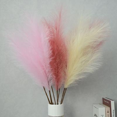 China Home Wedding Panel Reed Plant Party Pampas Grass Flower Head Artificial Silk Flower Head Wedding Backdrop Decoration TONGFENG Flowers for sale