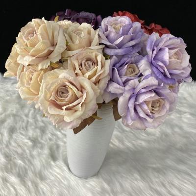 China TONGFENG 7 main bouquet groups mounted artificial flowers wedding party decorative wholesale indoor dry flower ornaments for sale