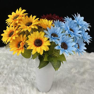 China Simulation Sunflower Main House 10 Bouquet TONGFENG Artificial Decorative Flowers Sell Rose Dried Flower Indoor Wholesale Arrangement for sale