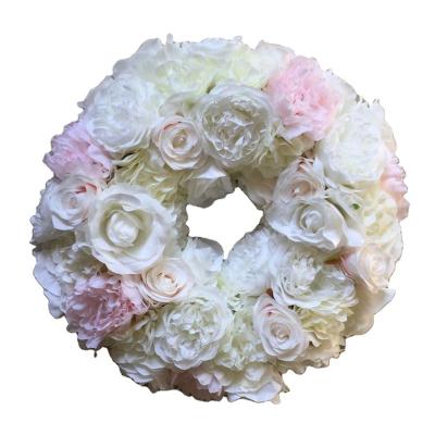 China 45CM Flower Head Flower Head Garland Wreath Table Centerpiece Arch Wall Panel Arch Wall Panel Runner TONGFENG for sale